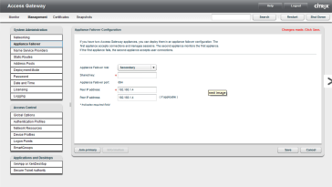 Secondary CAG Failover