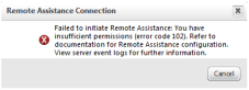 Remote Assistance Connection issue