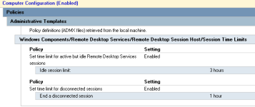 GPO Session settings