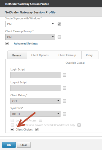 NetScaler Client Choices