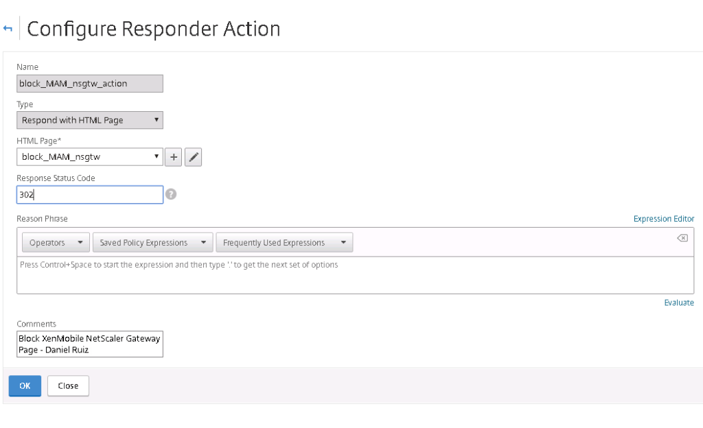 XenMobile Responder Action